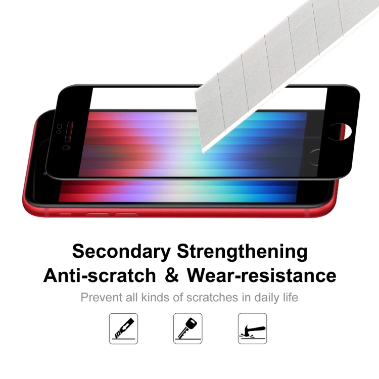 For iPhone SE 2022 / SE 2020 / 8 / 7 ENKAY Full Glue 6D Tempered Glass Anti-scratch Film For iPhone SE 2022 / SE 2020 / 8 / 7 ENKAY Full Glue 6D Tempered Glass Anti-scratch Film