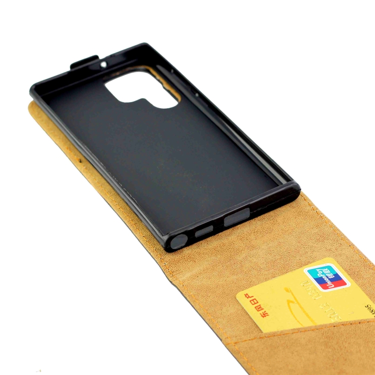 For Samsung Galaxy S22 Ultra 5G Vertical Flip Leather Phone Case with Card Slot(Black) For Samsung Galaxy S22 Ultra 5G Vertical Flip Leather Phone Case with Card Slot(Black)