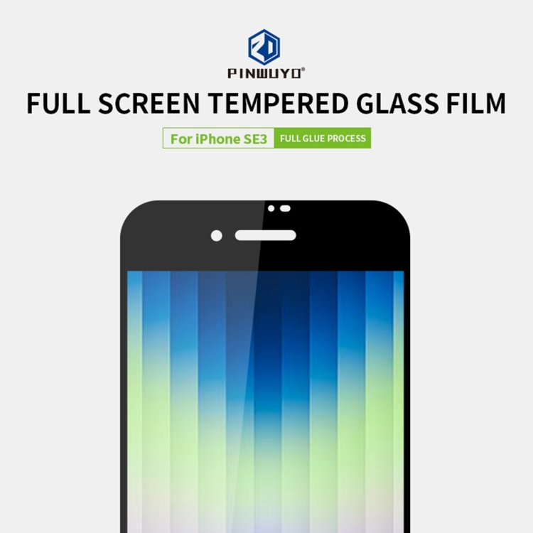 PINWUYO 9H 2.5D Full Screen Tempered Glass Film For iPhone SE 2022(Black) PINWUYO 9H 2.5D Full Screen Tempered Glass Film For iPhone SE 2022(Black)
