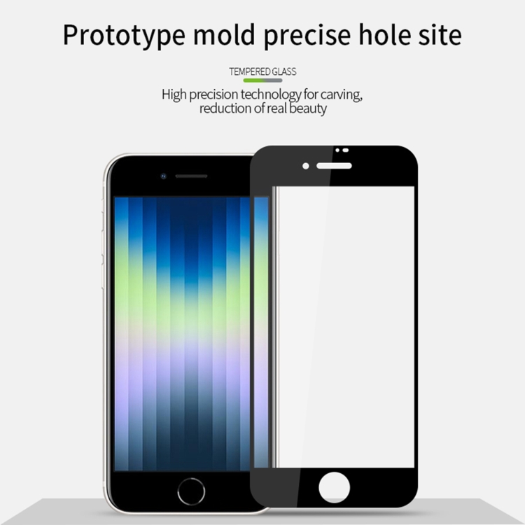 PINWUYO 9H 2.5D Full Screen Tempered Glass Film For iPhone SE 2022(Black) PINWUYO 9H 2.5D Full Screen Tempered Glass Film For iPhone SE 2022(Black)
