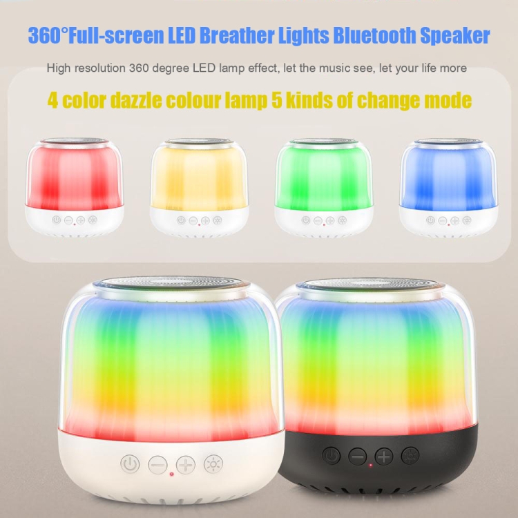 JY12 Full-screen RGB LED Breather Light Wireless Bluetooth Speaker(Black) JY12 Full-screen RGB LED Breather Light Wireless Bluetooth Speaker(Black)