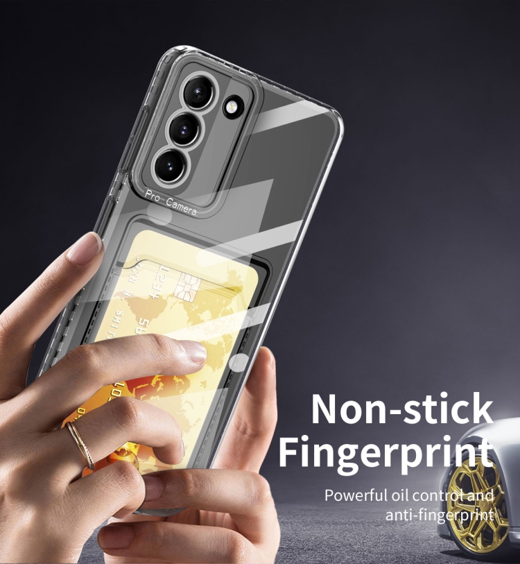 For Samsung Galaxy S22 5G Card Bag Shockproof Transparent Phone Case For Samsung Galaxy S22 5G Card Bag Shockproof Transparent Phone Case