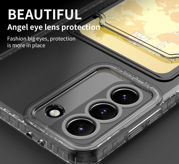 For Samsung Galaxy S22 5G Card Bag Shockproof Transparent Phone Case For Samsung Galaxy S22 5G Card Bag Shockproof Transparent Phone Case