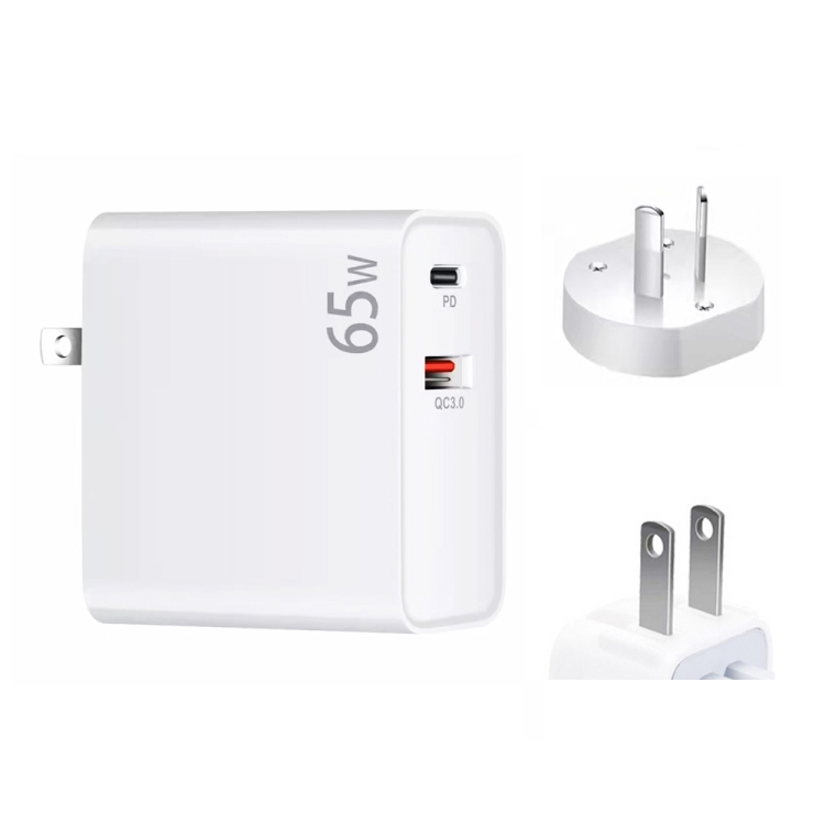 PD-65W USB-C / Type-C + QC3. 0 USB Laptop Charging Adapter + 1.8m USB-C / Type-C to MagSafe 1 / L Head Data Cable, AU Plug / US Plug(White) PD-65W USB-C / Type-C + QC3. 0 USB Laptop Charging Adapter + 1.8m USB-C / Type-C to MagSafe 1 / L Head Data Cable, AU Plug / US Plug(White)