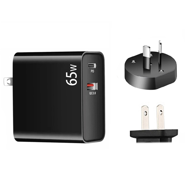 PD-65W USB-C / Type-C + QC3. 0 USB Laptop Charging Adapter + 1.8m USB-C / Type-C to MagSafe 2 / T Head Data Cable, AU Plug / US Plug(Black) PD-65W USB-C / Type-C + QC3. 0 USB Laptop Charging Adapter + 1.8m USB-C / Type-C to MagSafe 2 / T Head Data Cable, AU Plug / US Plug(Black)