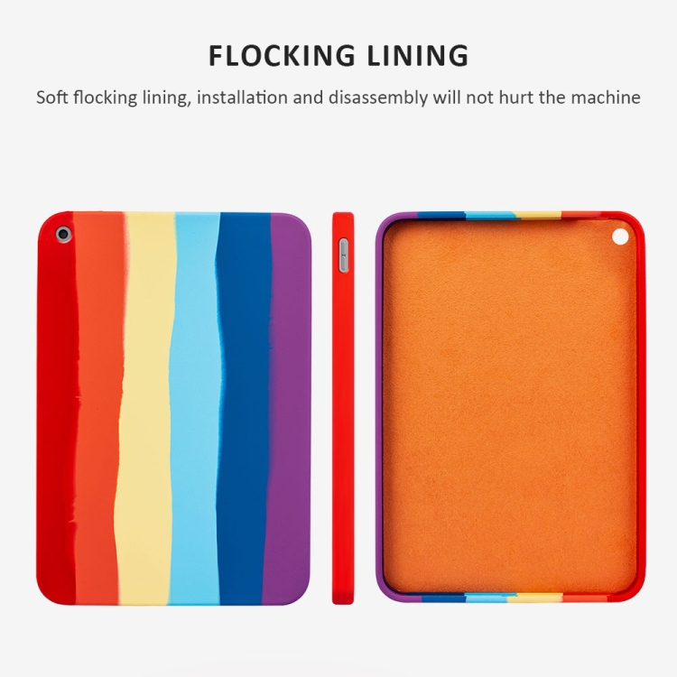 For iPad 10.2 2021 / 2020 / 2019 Liquid Silicone Magnetic Pen Function Tablet Case(Rainbow) For iPad 10.2 2021 / 2020 / 2019 Liquid Silicone Magnetic Pen Function Tablet Case(Rainbow)