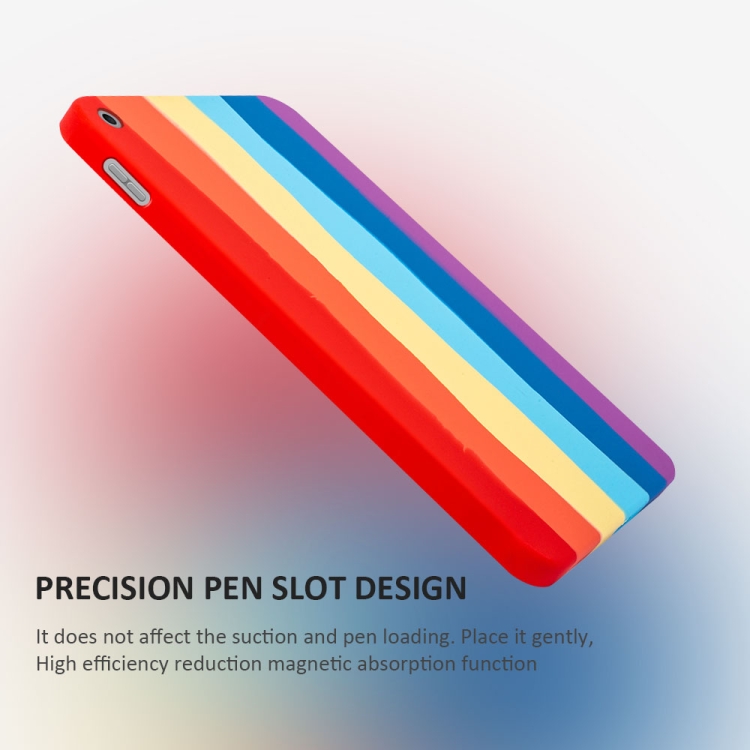 For iPad 10.2 2021 / 2020 / 2019 Liquid Silicone Magnetic Pen Function Tablet Case(Rainbow) For iPad 10.2 2021 / 2020 / 2019 Liquid Silicone Magnetic Pen Function Tablet Case(Rainbow)