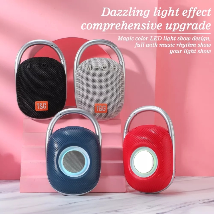 T&G TG321 TWS Portable Wireless Outdoor Mini Speaker with LED Light(Blue)