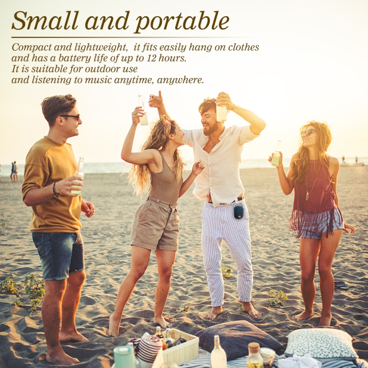 T&G TG321 TWS Portable Wireless Outdoor Mini Speaker with LED Light(Blue)