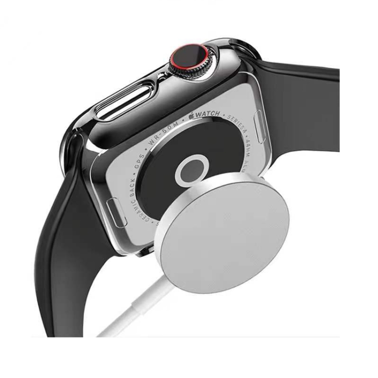 Electroplating Two-color PC+Tempered Film Watch Case For Apple