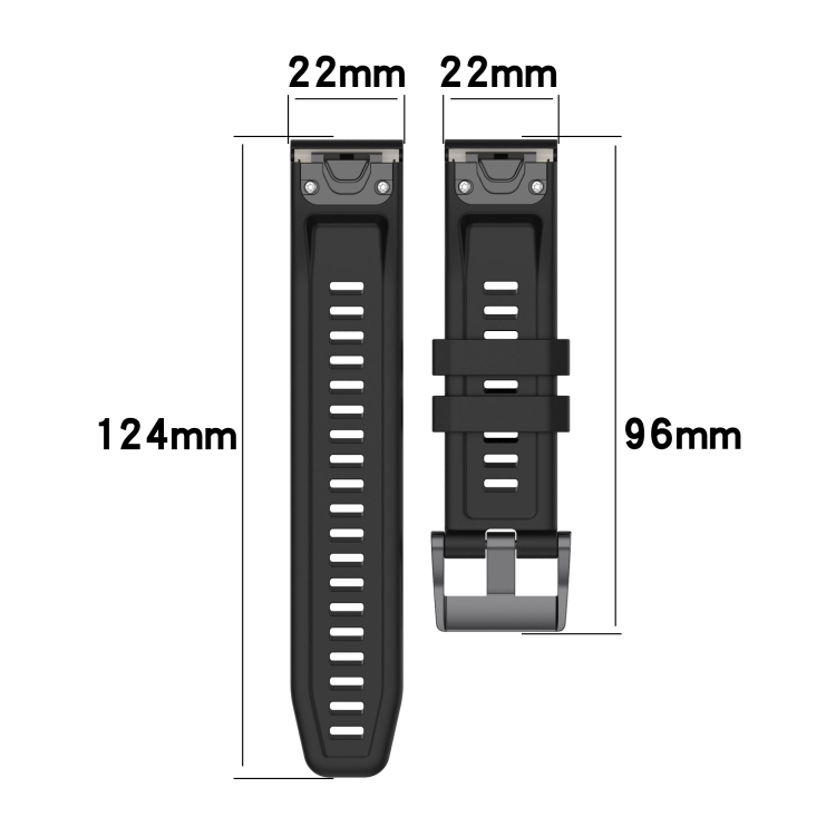 For Garmin Fenix 7 22mm Silicone Solid Color Watch Band(Orange) - B2
