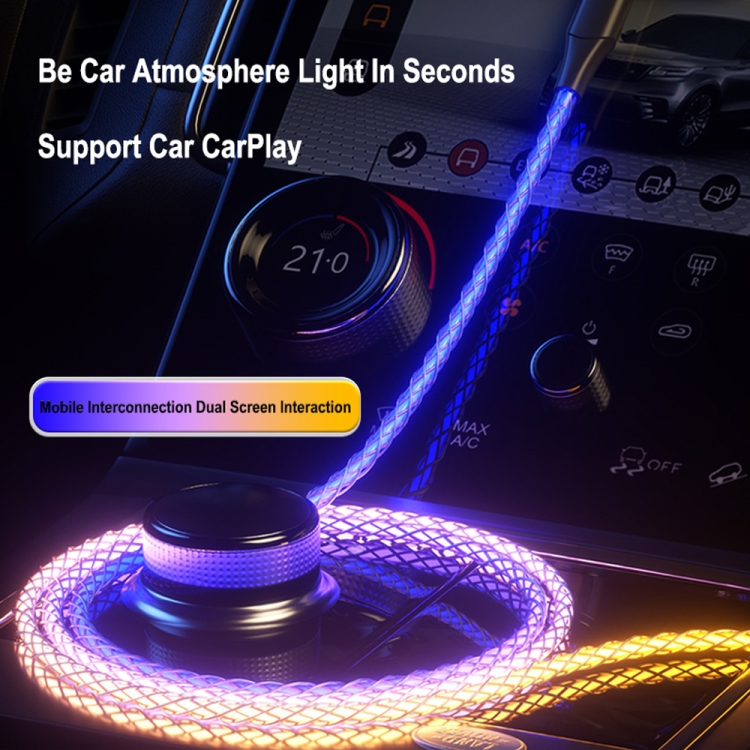 XJ-80 USB to 8 Pin RGB Stream Light Fast Charging Data Cable, Length: 1m XJ-80 USB to 8 Pin RGB Stream Light Fast Charging Data Cable, Length: 1m