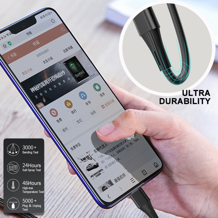 ENKAY PD 20W 3A USB-C / Type-C to 8 Pin Fast Charging Nylon Braided Data Cable, Length:2m(Black) ENKAY PD 20W 3A USB-C / Type-C to 8 Pin Fast Charging Nylon Braided Data Cable, Length:2m(Black)
