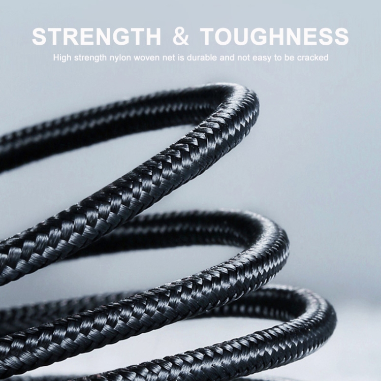 ENKAY PD 20W 3A USB-C / Type-C to 8 Pin Elbow Fast Charging Nylon Braided Data Cable, Length:2m(Black) ENKAY PD 20W 3A USB-C / Type-C to 8 Pin Elbow Fast Charging Nylon Braided Data Cable, Length:2m(Black)