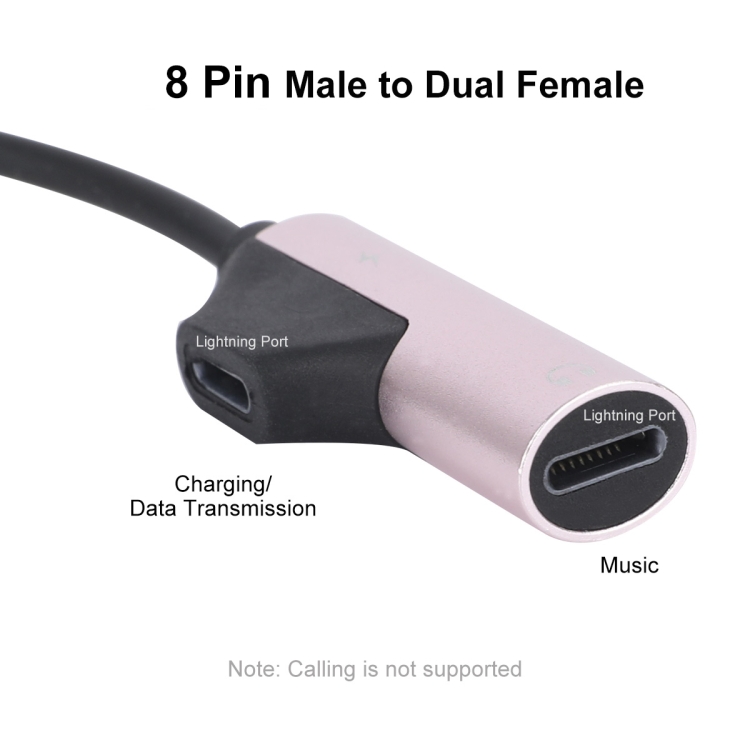 ENKAY ENK-AT109 Male 8 Pin to Dual Female 8 Pin Adapter Data Transfer Cable(Black)