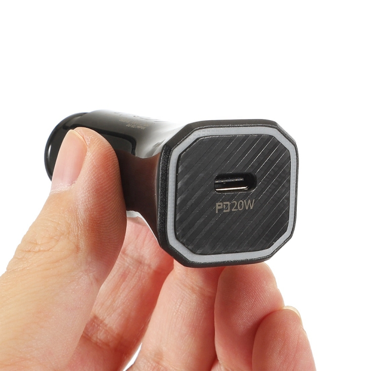 TE-P2 PD 20W Type-C Interface Car Charger(Black) TE-P2 PD 20W Type-C Interface Car Charger(Black)