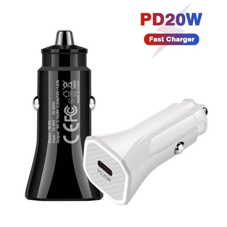 TE-P2 PD20W USB-C / Type-C Car Charger with Type-C to Type-C Data Cable(Black) TE-P2 PD20W USB-C / Type-C Car Charger with Type-C to Type-C Data Cable(Black)