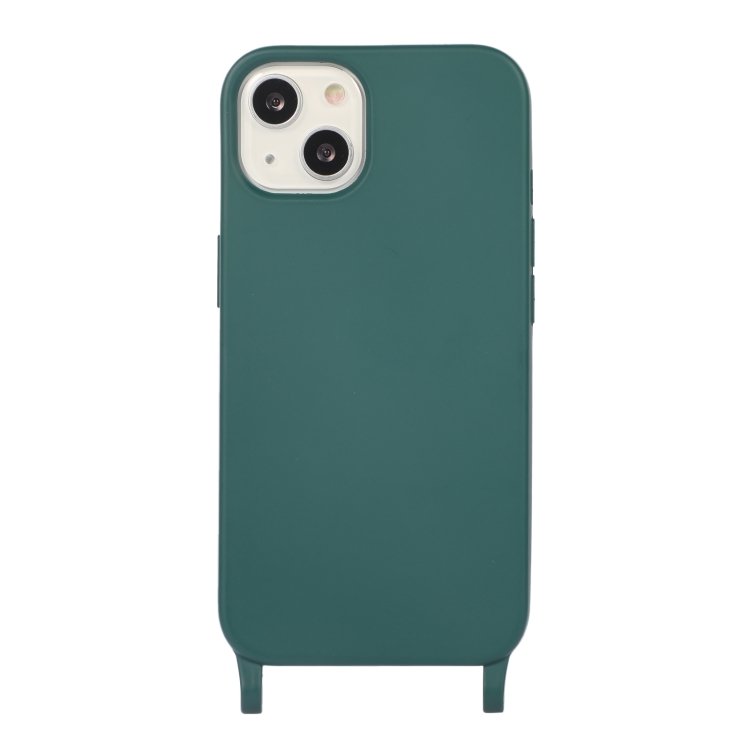 For iPhone 13 mini Crossbody Lanyard Elastic Silicone Phone Case (Dark Green) For iPhone 13 mini Crossbody Lanyard Elastic Silicone Phone Case (Dark Green)