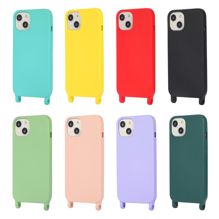 For iPhone 13 mini Crossbody Lanyard Elastic Silicone Phone Case (Dark Green) For iPhone 13 mini Crossbody Lanyard Elastic Silicone Phone Case (Dark Green)