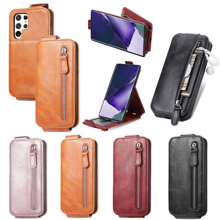 For Samsung Galaxy S22 5G Zipper Wallet Vertical Flip Leather Phone Case(Black) For Samsung Galaxy S22 5G Zipper Wallet Vertical Flip Leather Phone Case(Black)