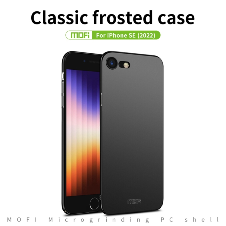 For iPhone SE 2022 / 2020 MOFI Frosted PC Ultra-thin Hard Case(Black) For iPhone SE 2022 / 2020 MOFI Frosted PC Ultra-thin Hard Case(Black)