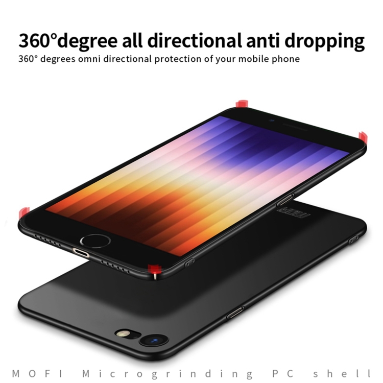 For iPhone SE 2022 / 2020 MOFI Frosted PC Ultra-thin Hard Case(Black) For iPhone SE 2022 / 2020 MOFI Frosted PC Ultra-thin Hard Case(Black)