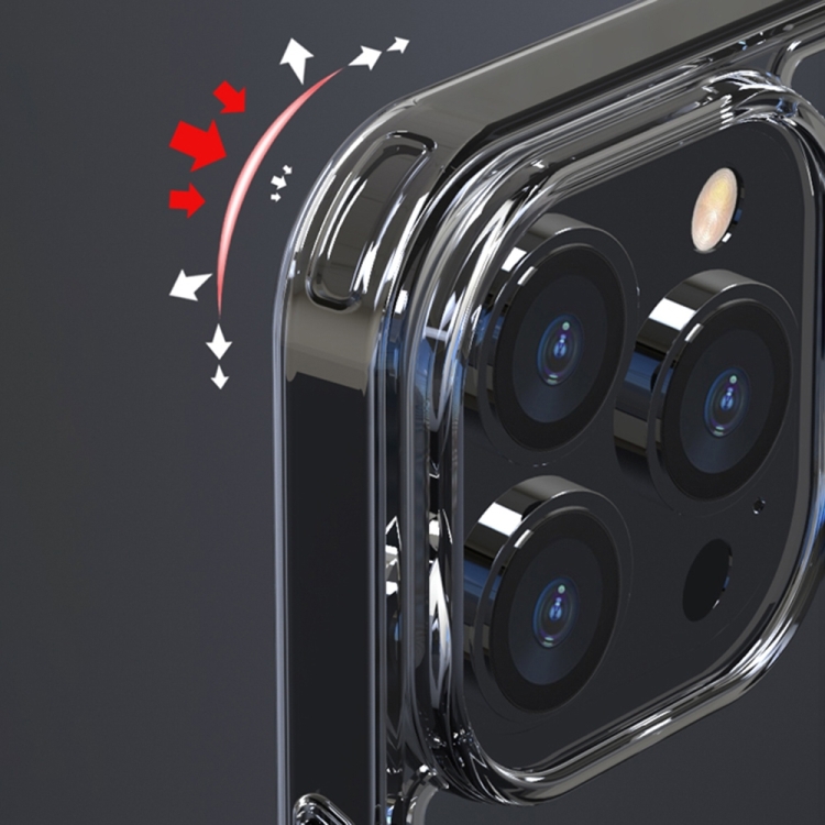 For iPhone 14 Plus Transparent Tempered Glass TPU Phone Case (Transparent)