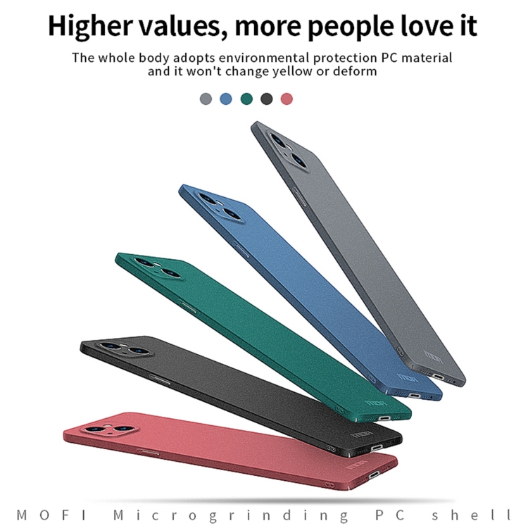 For iPhone 14 Plus MOFI Fandun Series Frosted PC Ultra-thin Phone Case(Black) For iPhone 14 Plus MOFI Fandun Series Frosted PC Ultra-thin Phone Case(Black)