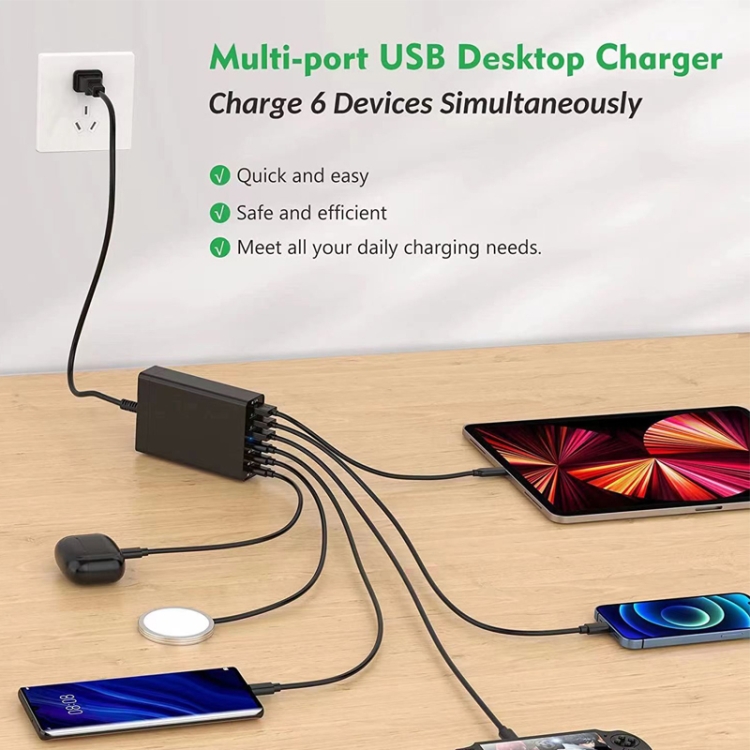 zetx-96W01A 96W PD20W x 3 + QC3.0 USB x 3 Multifunction Charger for Mobile / Tablet(US Plug) zetx-96W01A 96W PD20W x 3 + QC3.0 USB x 3 Multifunction Charger for Mobile / Tablet(US Plug)