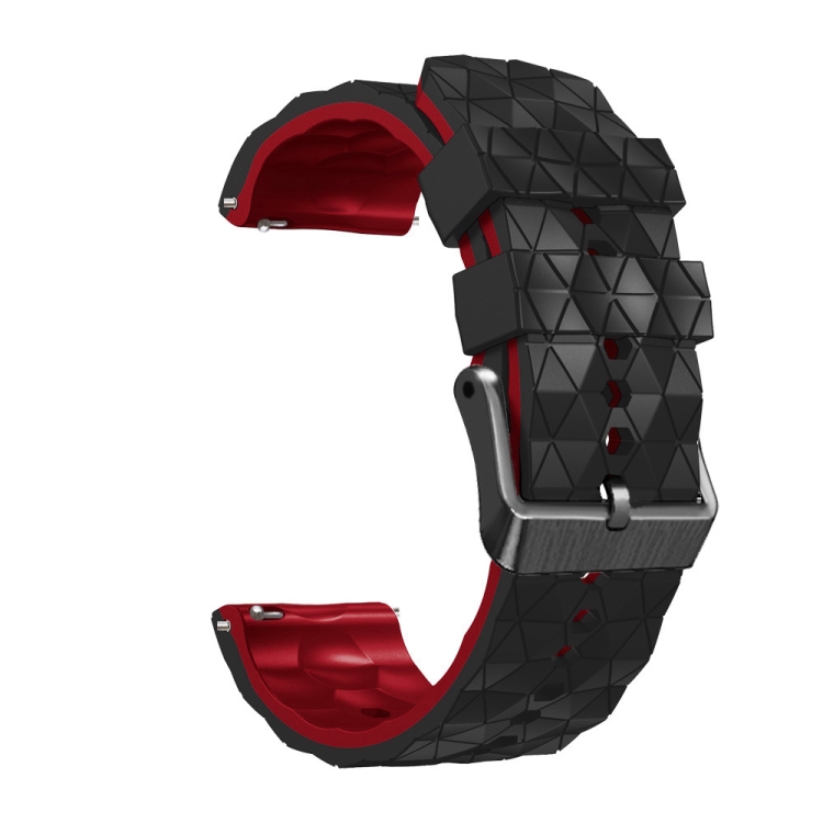 Correa de reloj para Huami Amazfit Gtr 4 46mm, patrón de fútbol de doble  color 22mm banda de reloj de silicona