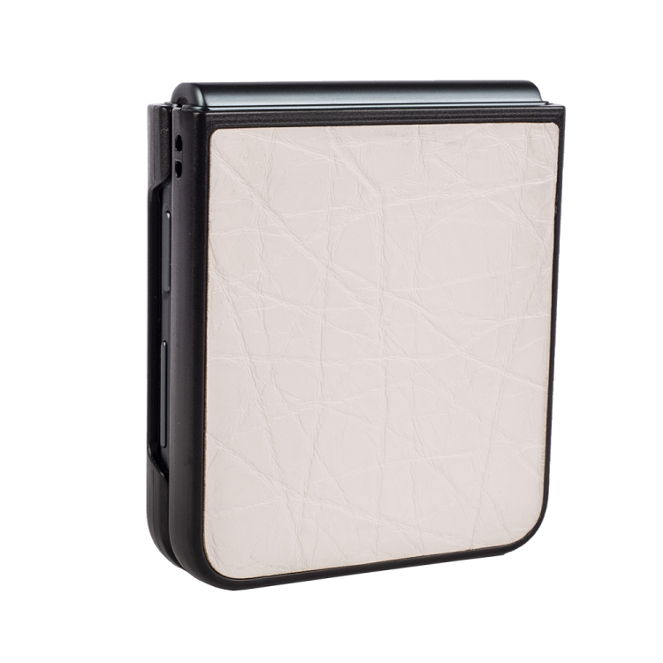 For Samsung Galaxy Z Flip4 Crazy Horse Texture Leather Phone Case(White) For Samsung Galaxy Z Flip4 Crazy Horse Texture Leather Phone Case(White)