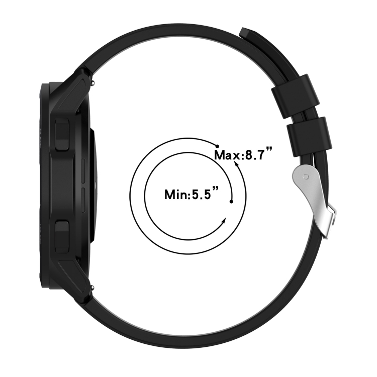 Per Amazfit GTS 2e / GTS 2 Mini / GTS 2 Cinturino in silicone con fibbia in  argento