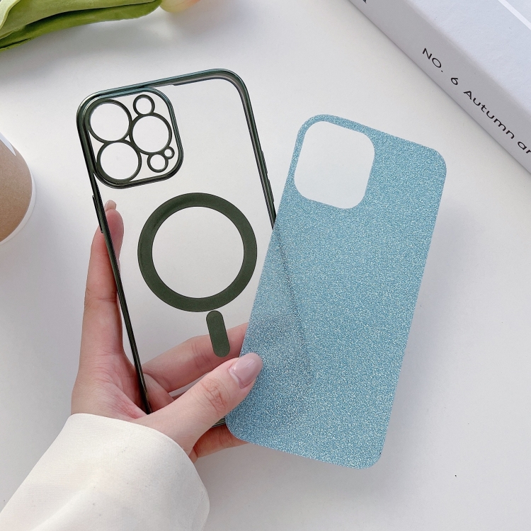 For iPhone 14 Plus Plating Magsafe Glitter Phone Case (Dark Green) For iPhone 14 Plus Plating Magsafe Glitter Phone Case (Dark Green)