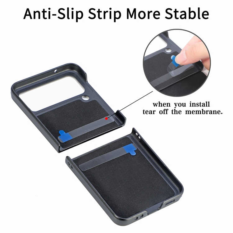 For Samsung Galaxy Z Filp4 L-Shaped Fiber Stitching Folding Phone Case(Black) For Samsung Galaxy Z Filp4 L-Shaped Fiber Stitching Folding Phone Case(Black)
