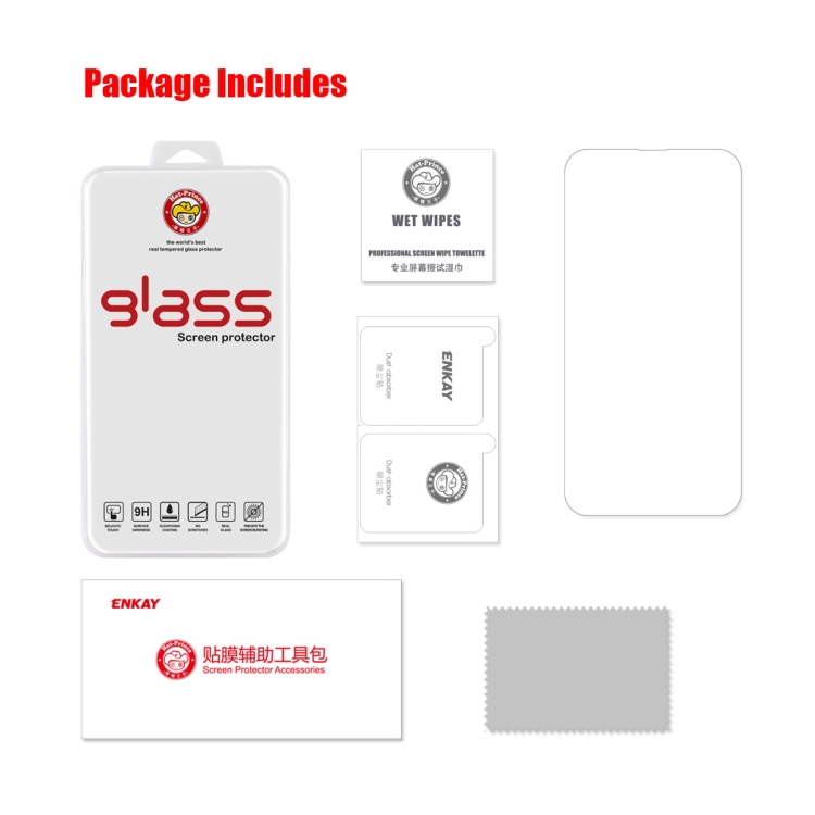 For iPhone 14 / 13 / 13 Pro 1 PCS ENKAY 0.26mm 9H 2.5D Tempered Glass Film For iPhone 14 / 13 / 13 Pro 1 PCS ENKAY 0.26mm 9H 2.5D Tempered Glass Film