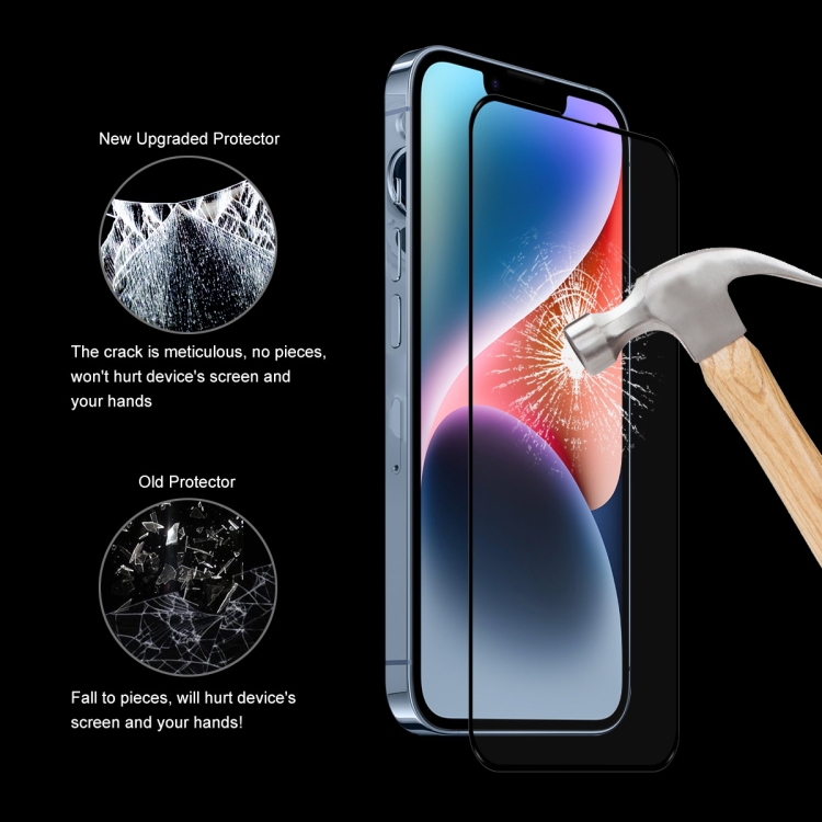 For iPhone 14 10pcs ENKAY Full Glue 0.26mm 9H 2.5D Tempered Glass Full Film For iPhone 14 10pcs ENKAY Full Glue 0.26mm 9H 2.5D Tempered Glass Full Film