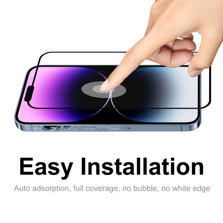 For iPhone 14 Pro 2pcs ENKAY Full Glue 0.26mm 9H 2.5D Tempered Glass Full Film For iPhone 14 Pro 2pcs ENKAY Full Glue 0.26mm 9H 2.5D Tempered Glass Full Film