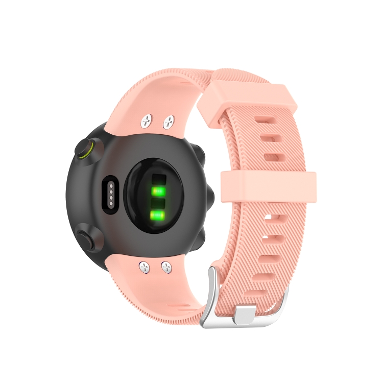 Pour Garmin Forerunner 45 / Forerunner 45S Bracelet de montre en silicone  de couleur unie en sergé universel (rose)