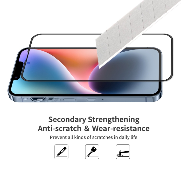 For iPhone 14 Plus 5pcs ENKAY Full Glue Tempered Glass Anti-fall Full Film For iPhone 14 Plus 5pcs ENKAY Full Glue Tempered Glass Anti-fall Full Film