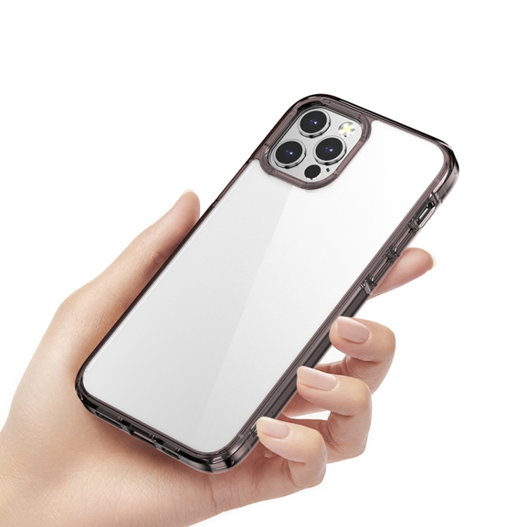 For iPhone 14 PC + TPU Full Coverage Shockproof Phone Case (Transparent Black) For iPhone 14 PC + TPU Full Coverage Shockproof Phone Case (Transparent Black)