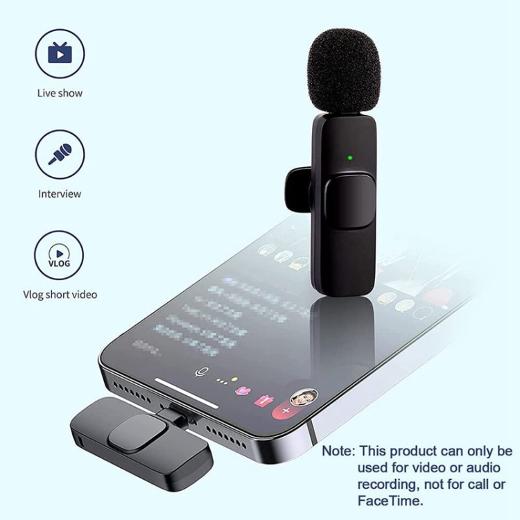 Microphone Lavalier sans fil pour smartphones Android Usb-c