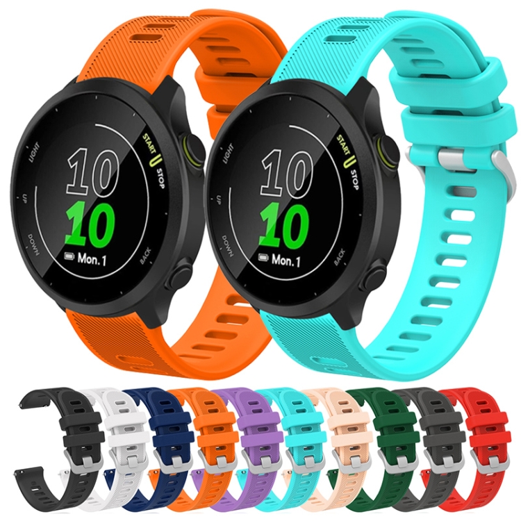 For Garmin Vivoactive 20mm Silicone Twill Watch Band(White)