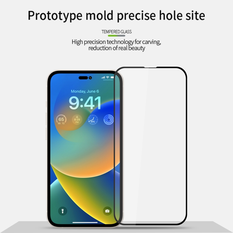 For iPhone 14 PINWUYO 9H 2.5D Full Screen Tempered Glass Film(Black) For iPhone 14 PINWUYO 9H 2.5D Full Screen Tempered Glass Film(Black)