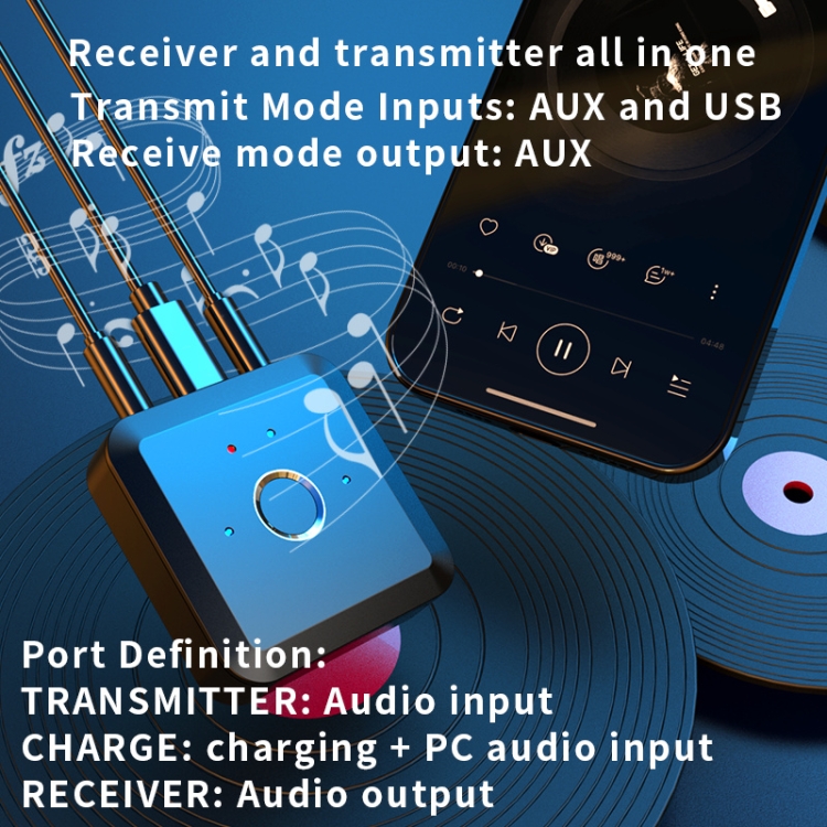 TX11 5.2 Low Latency Bluetooth Receiver Supports Transmitter One Tow two APTX USB Call Return TX11 5.2 Low Latency Bluetooth Receiver Supports Transmitter One Tow two APTX USB Call Return