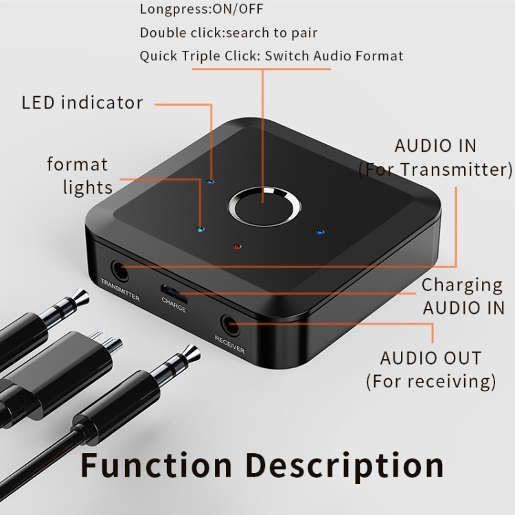 TX11 5.2 Low Latency Bluetooth Receiver Supports Transmitter One Tow two APTX USB Call Return TX11 5.2 Low Latency Bluetooth Receiver Supports Transmitter One Tow two APTX USB Call Return