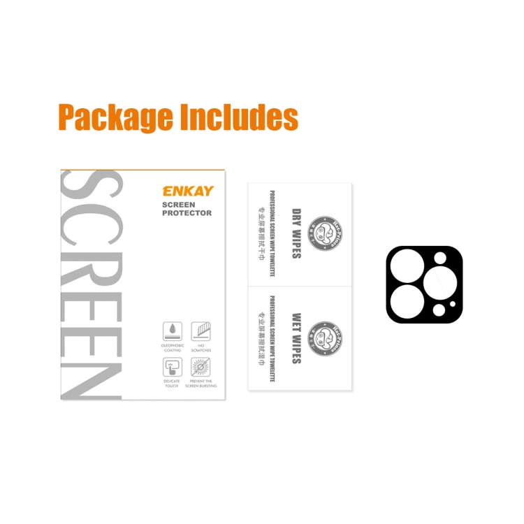 For iPhone 14 Pro / 14 Pro Max ENKAY 9H Rear Lens Tempered Glass Film For iPhone 14 Pro / 14 Pro Max ENKAY 9H Rear Lens Tempered Glass Film