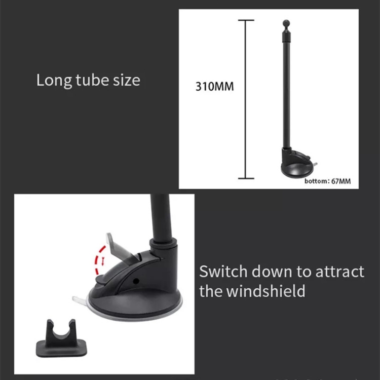 A190+X35 Car Phone Holder Windshield Sucker Mount Bendable Long Arm Stand A190+X35 Car Phone Holder Windshield Sucker Mount Bendable Long Arm Stand