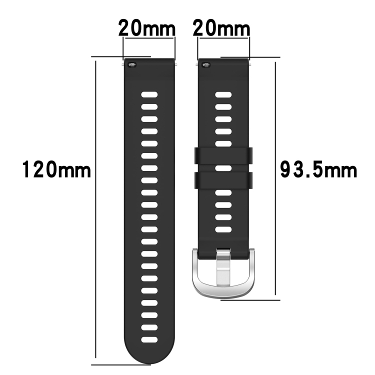 Bracelet en silicone souple de remplacement pour garmin forerunner