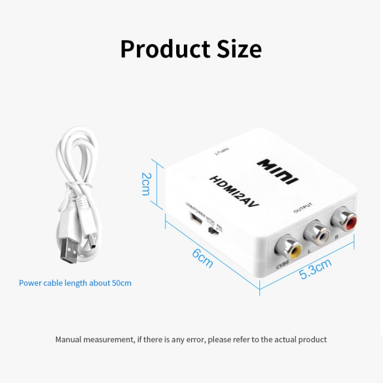 Адаптер (переходник) HDMI to AV adapter, кабель 1,5m