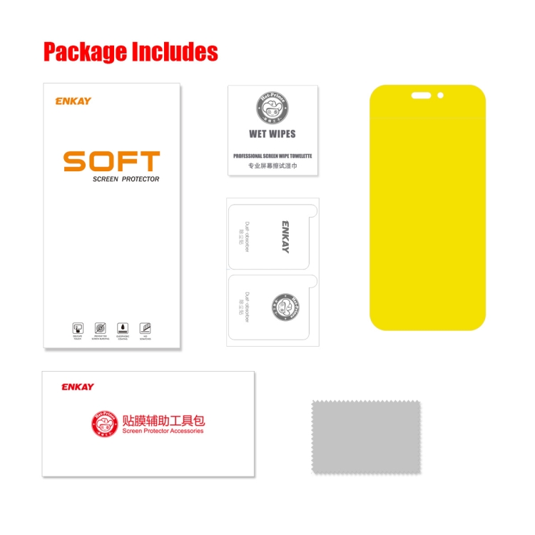 1 PCS ENKAY Full Glue Explosion-proof Hydrogel Film For iPhone 14 Pro Max 1 PCS ENKAY Full Glue Explosion-proof Hydrogel Film For iPhone 14 Pro Max